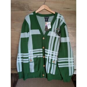 NWT The Lord of the Rings Cardigan Mens 2XL Green Plaid Our Universe Button-Up